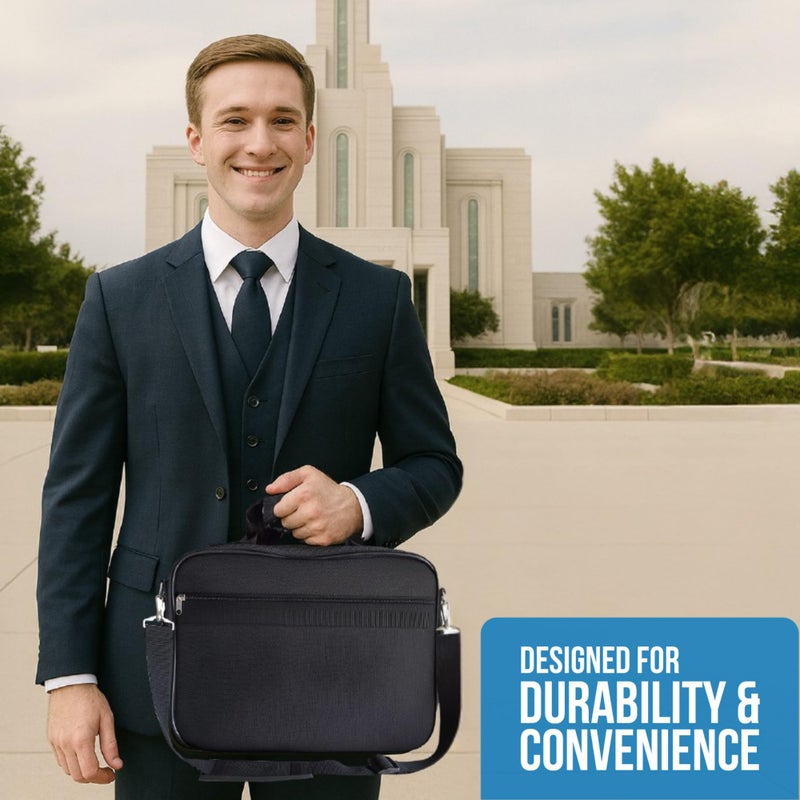 Kalinar LDS Temple Bag â€“ Transport & Protect Your Temple Worship Essentials â€“ Compact, Lightweight Garment Bag for Men and Women â€“ Safeguard Your Sacred Attire On The Go (Black) - Image 5